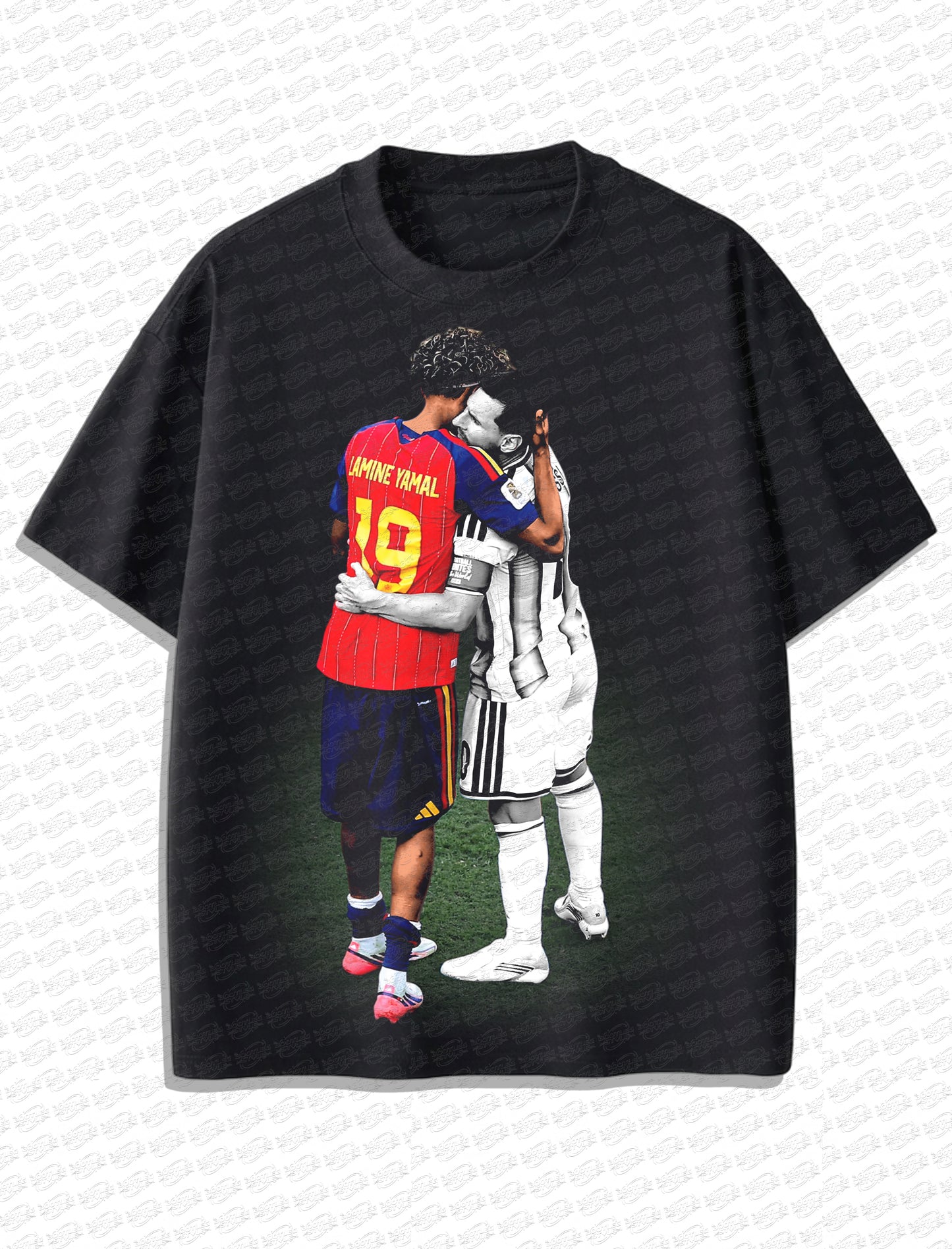 Messi & Lamine Yamal “Past Meets Future” Vintage T-Shirt – Retro Football Style