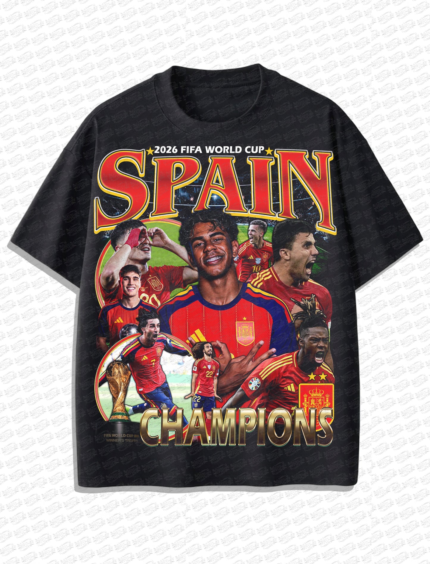 Spain “World Champions 2026” Vintage Tee – 90s Retro Soccer Style