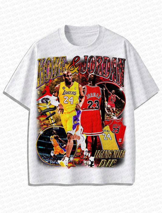 Michael Jordan x Kobe Bryant Vintage T-Shirt – Retro NBA Bootleg Style