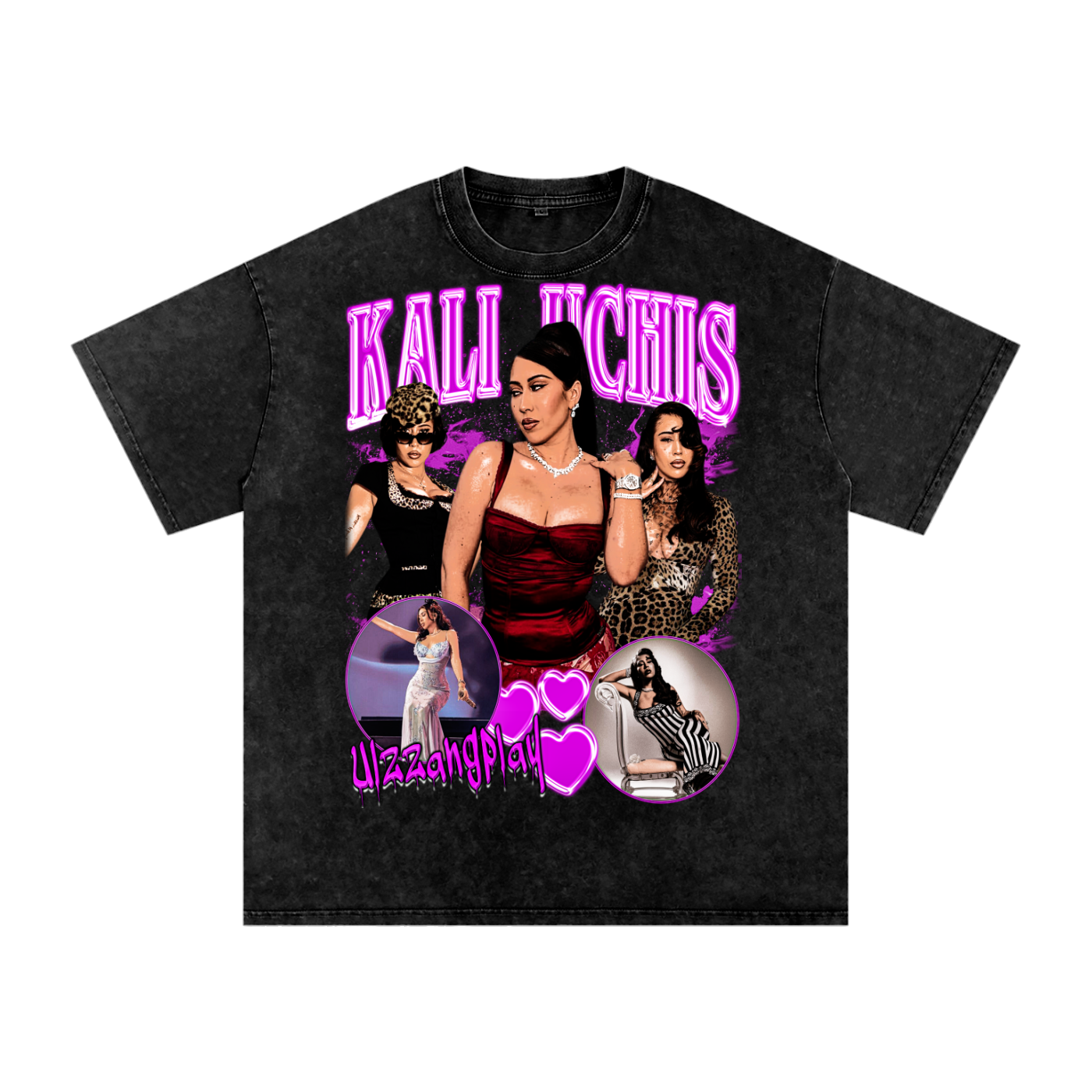 Snow Washed Oversized Cotton T-Shirt