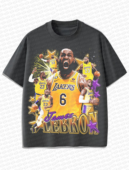 LeBron James Lakers “King Legacy” Vintage T-Shirt – Retro Bootleg Style
