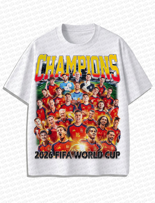 Spain World Cup Champions 2026 Vintage T-Shirt – Retro Football Bootleg Style