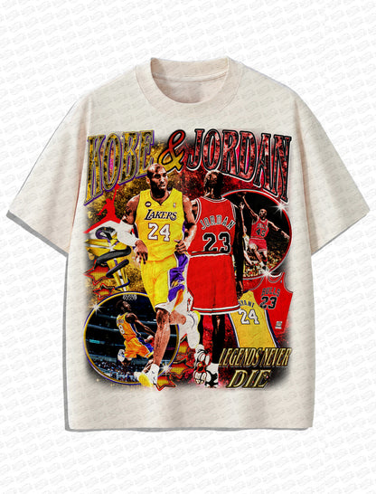 Michael Jordan x Kobe Bryant Vintage T-Shirt – Retro NBA Bootleg Style