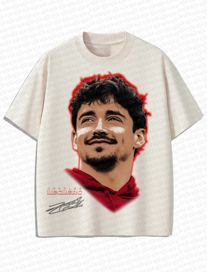 Charles Leclerc F1 “Monaco King” Big Face Vintage T-Shirt – 90s Bootleg Style
