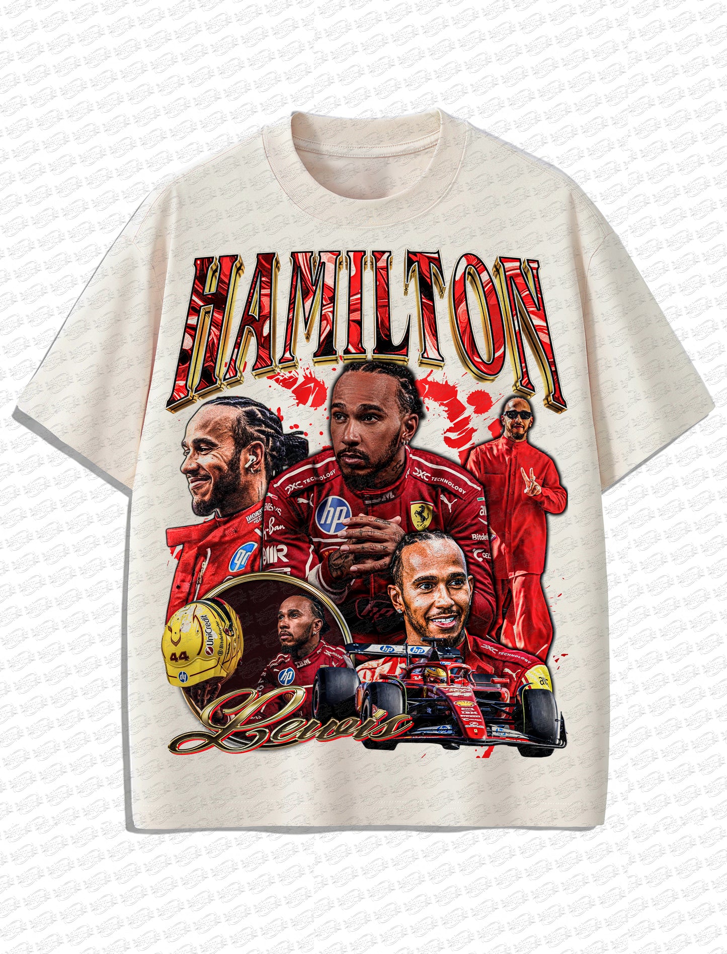 Lewis Hamilton Ferrari “Prancing Legacy” Vintage T-Shirt – Retro F1 Bootleg Style