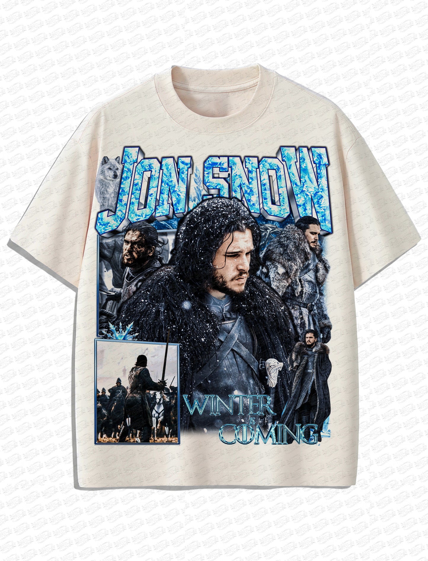 Jon Snow “Winter Is Here” Vintage Tee – 90s Retro Bootleg Style