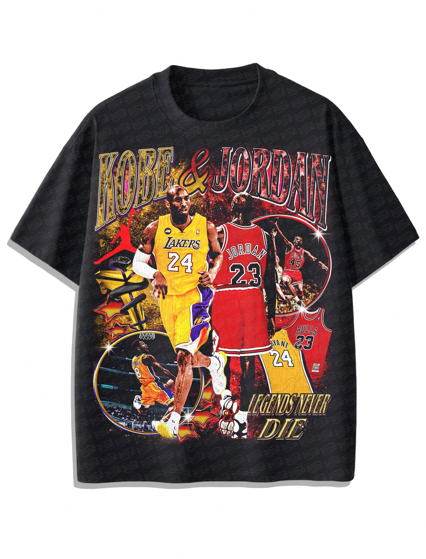 Michael Jordan x Kobe Bryant Vintage T-Shirt – Retro NBA Bootleg Style