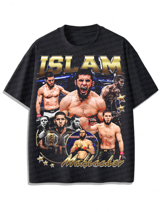 Islam Makhachev Vintage T-Shirt – Retro MMA Bootleg Style