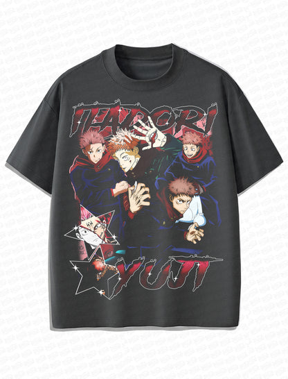 Yuji Itadori “Curse Energy” Vintage T-Shirt – Retro Anime Bootleg Style