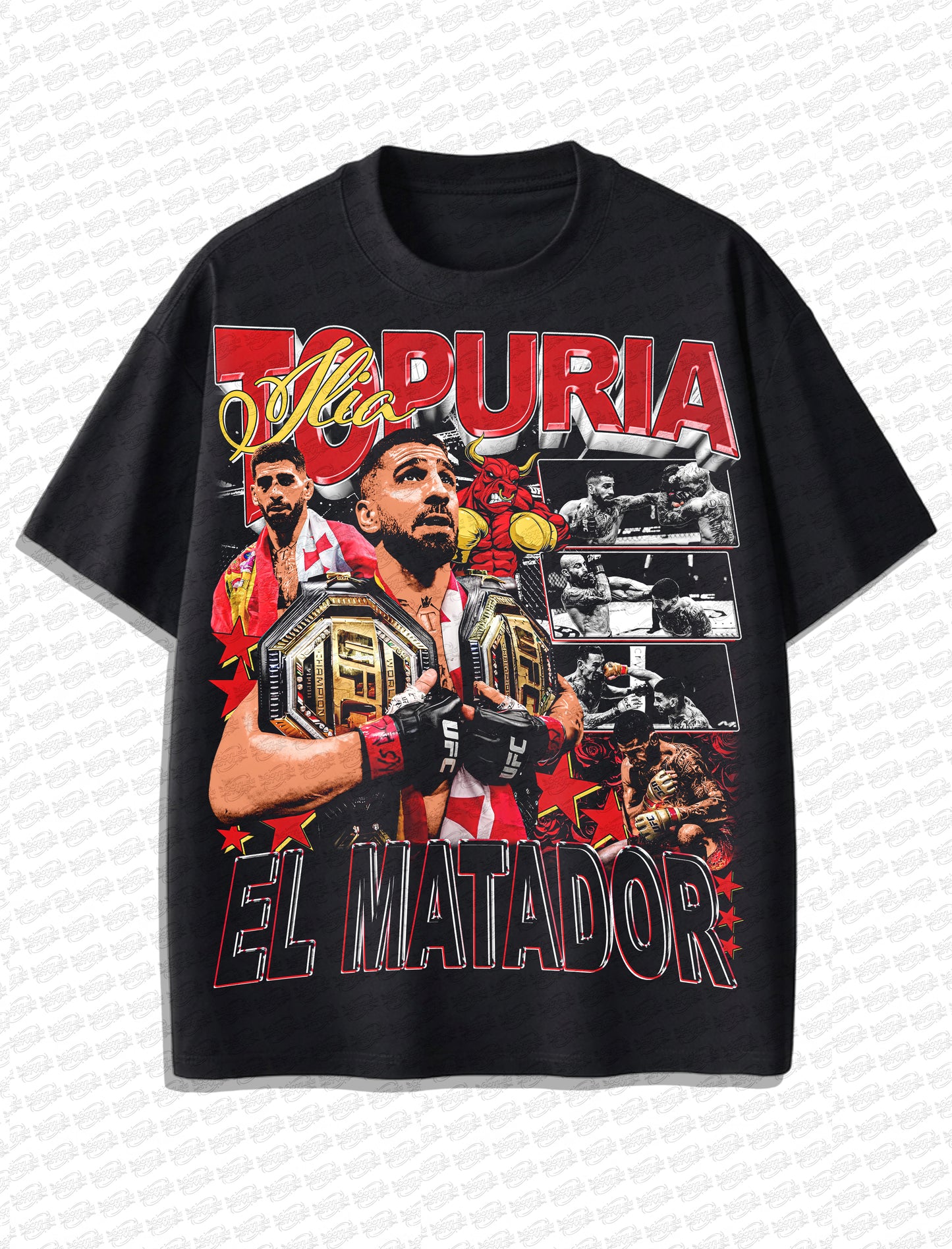 Ilia Topuria Retro MMA vintage Style
