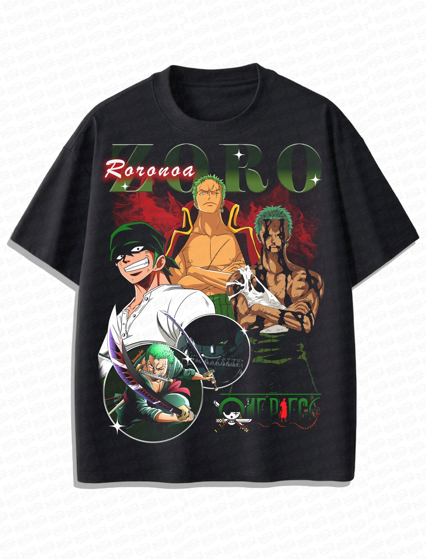 Roronoa Zoro Vintage T-Shirt – Retro Anime Bootleg Style