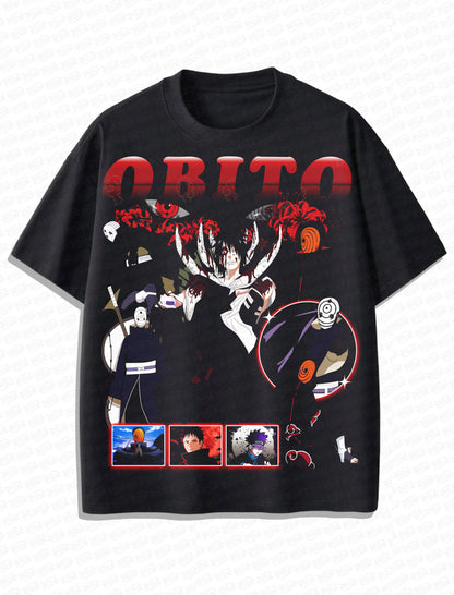 Obito Uchiha Vintage T-Shirt – Retro Anime Bootleg Style