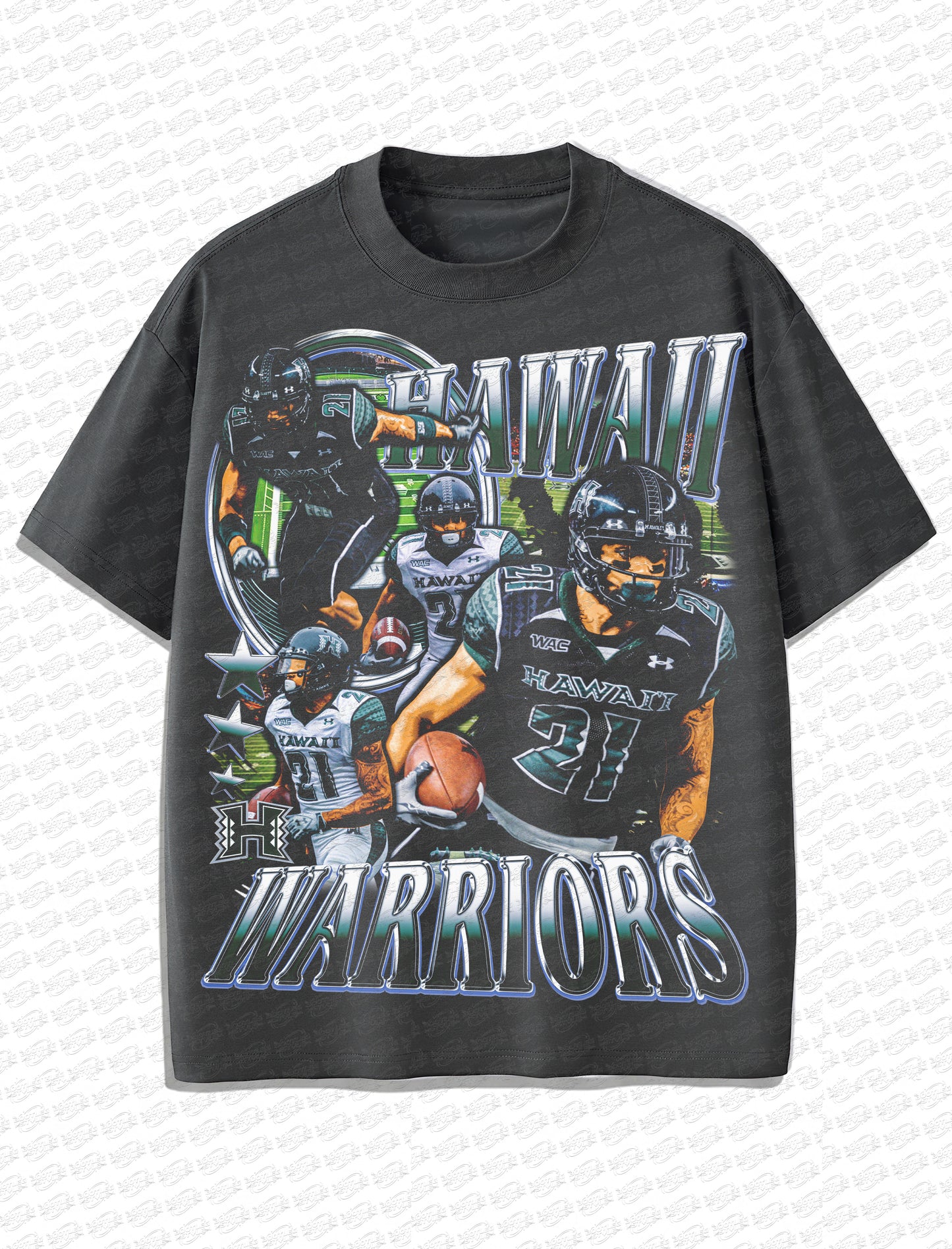 Hawaii Warriors Football “Island Legacy” Vintage T-Shirt – Retro Bootleg Style