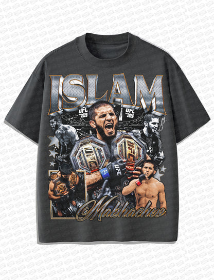 Islam Makhachev “Legacy of a Champion” Vintage T-Shirt – Retro MMA Bootleg Style