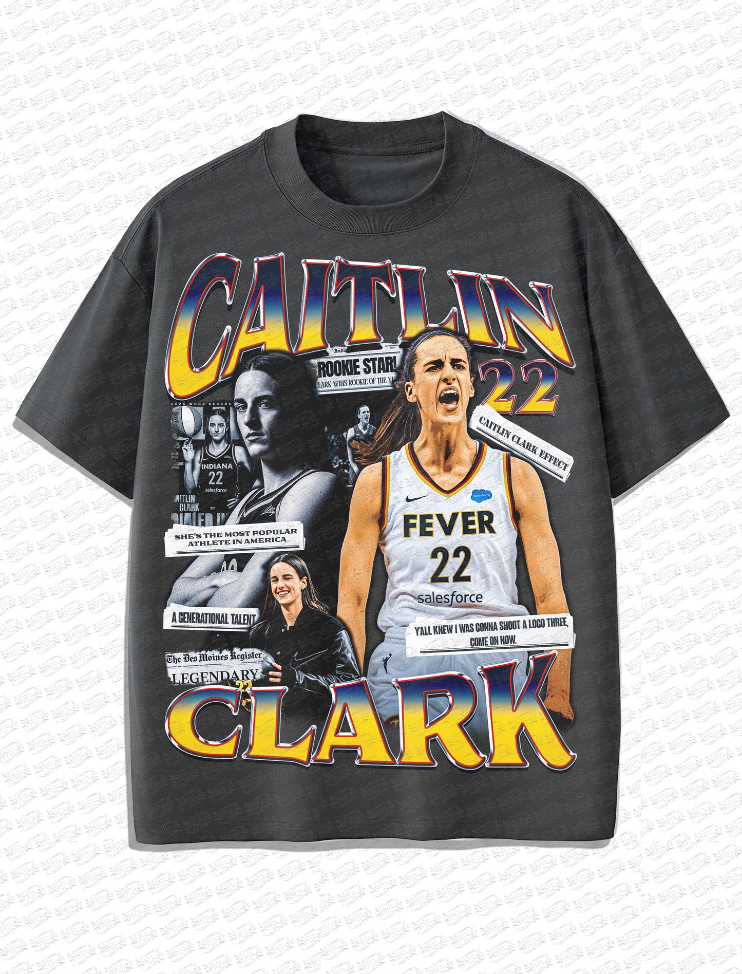 Caitlin Clark “Legend 22” Vintage T-Shirt – Retro Basketball Bootleg Style