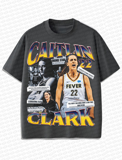 Caitlin Clark “Legend 22” Vintage T-Shirt – Retro Basketball Bootleg Style