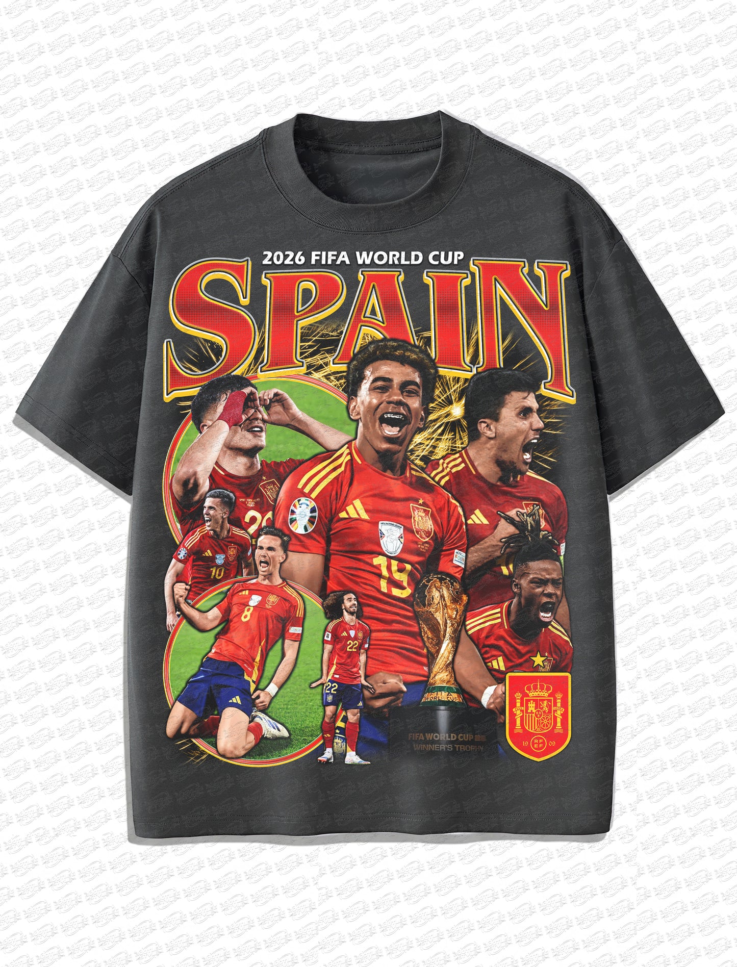 Spain “Road to World Cup Glory” Vintage T-Shirt – Retro Football Bootleg Style