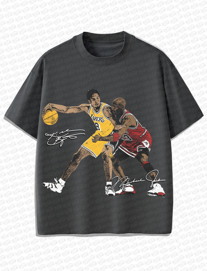 Kobe Bryant x Michael Jordan “Legends Never Die” Vintage T-Shirt – Retro NBA Bootleg Style