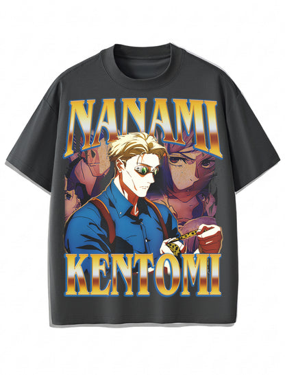 Kento Nanami “Overtime Sorcerer” Vintage T-Shirt – Retro Anime Bootleg Style