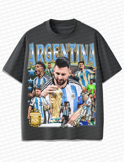Argentina “Road to World Cup 2026” Vintage T-Shirt – Retro Football Bootleg Style