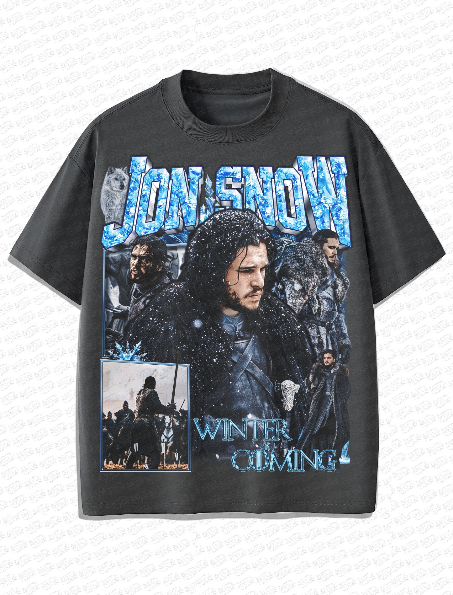 Jon Snow “Winter Is Here” Vintage Tee – 90s Retro Bootleg Style