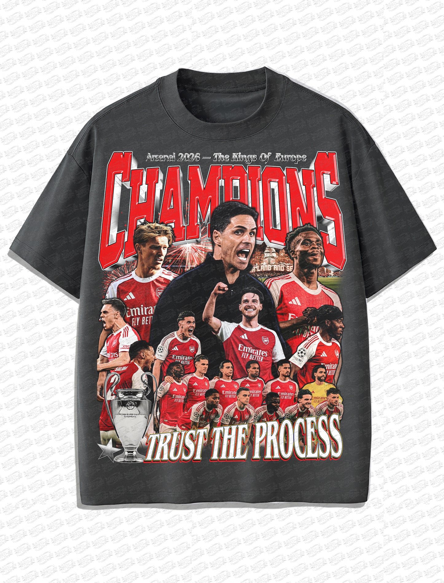 Arsenal “Champions 2026” Vintage T-Shirt – Retro Football Bootleg Style