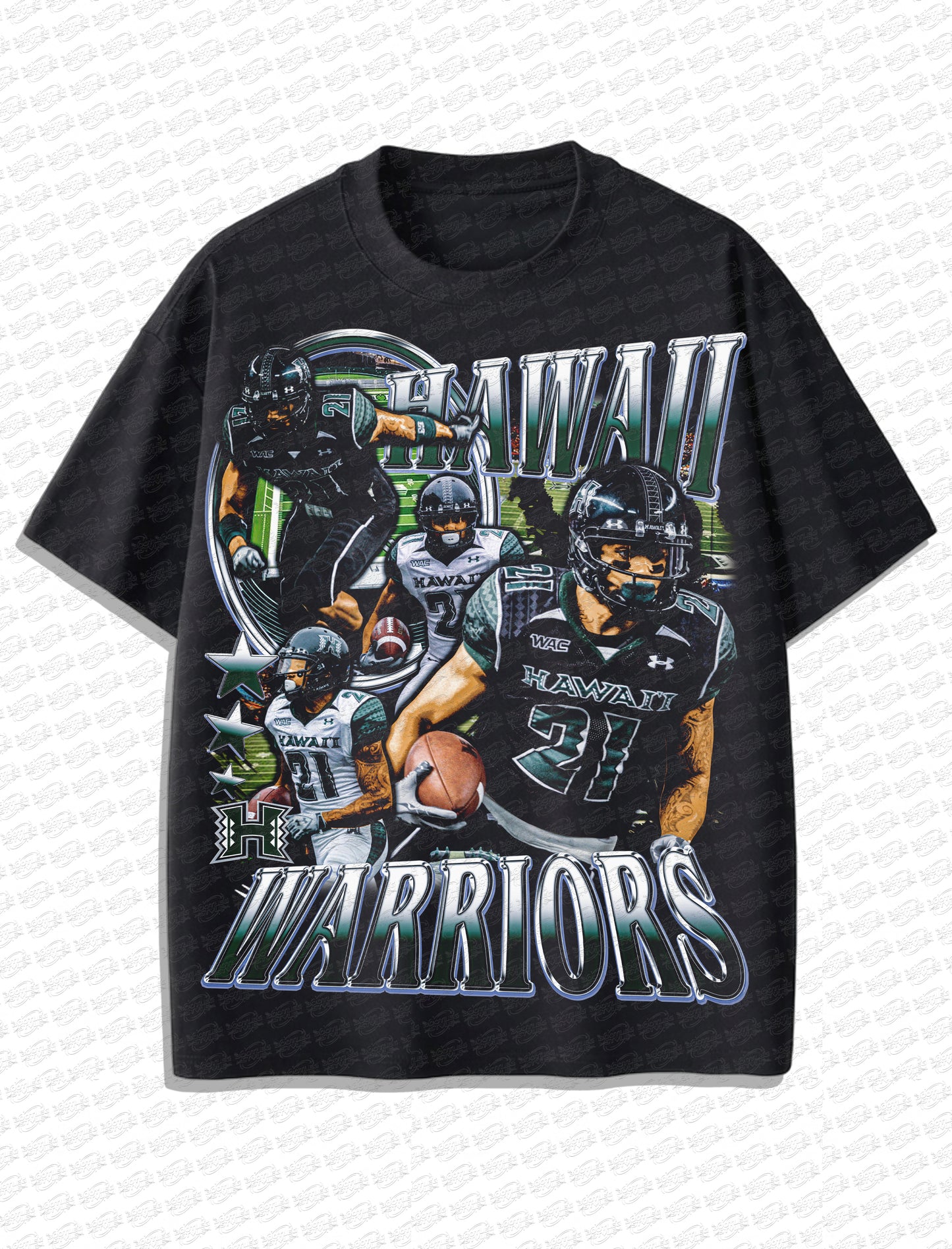 Hawaii Warriors Football “Island Legacy” Vintage T-Shirt – Retro Bootleg Style