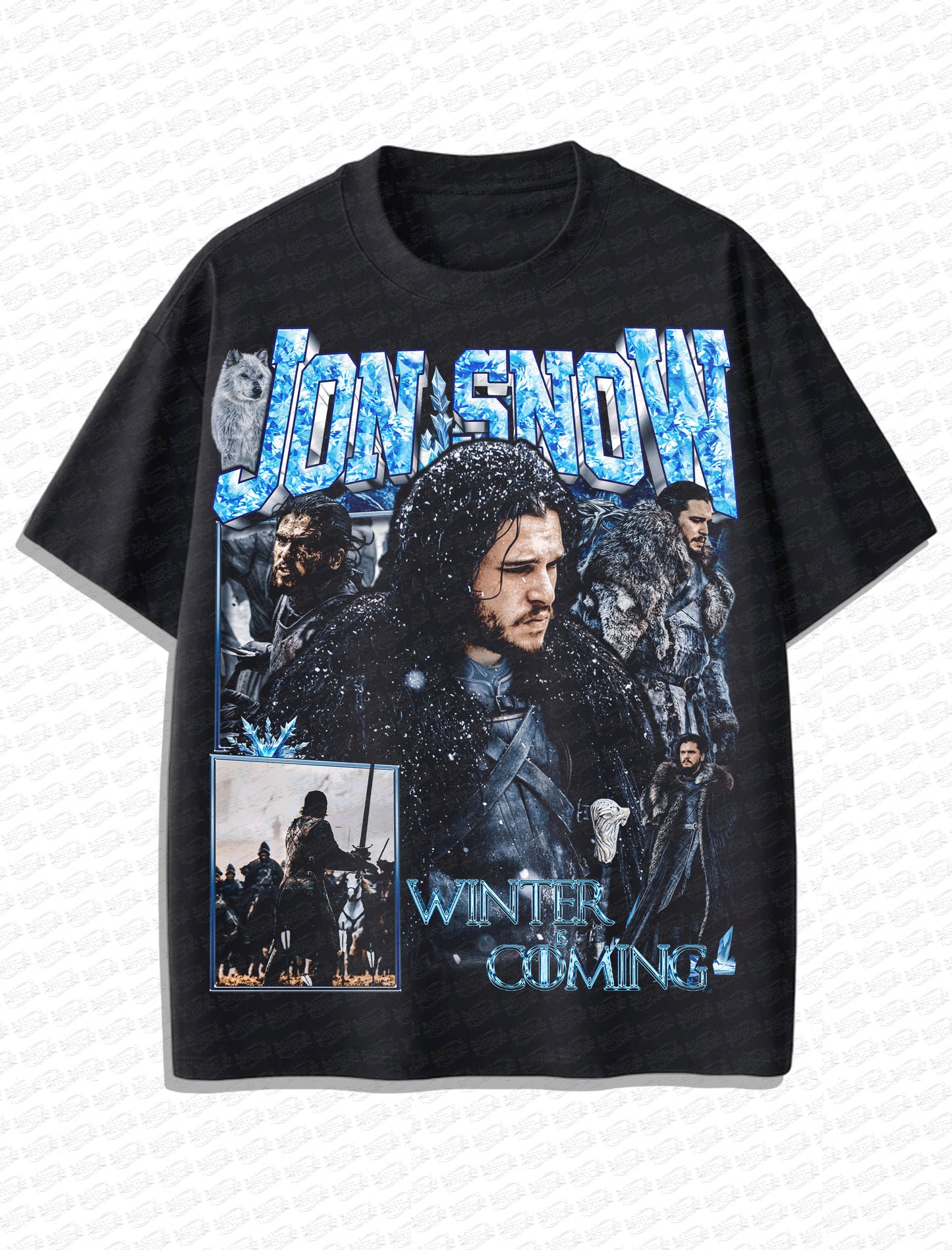 Jon Snow “Winter Is Here” Vintage Tee – 90s Retro Bootleg Style