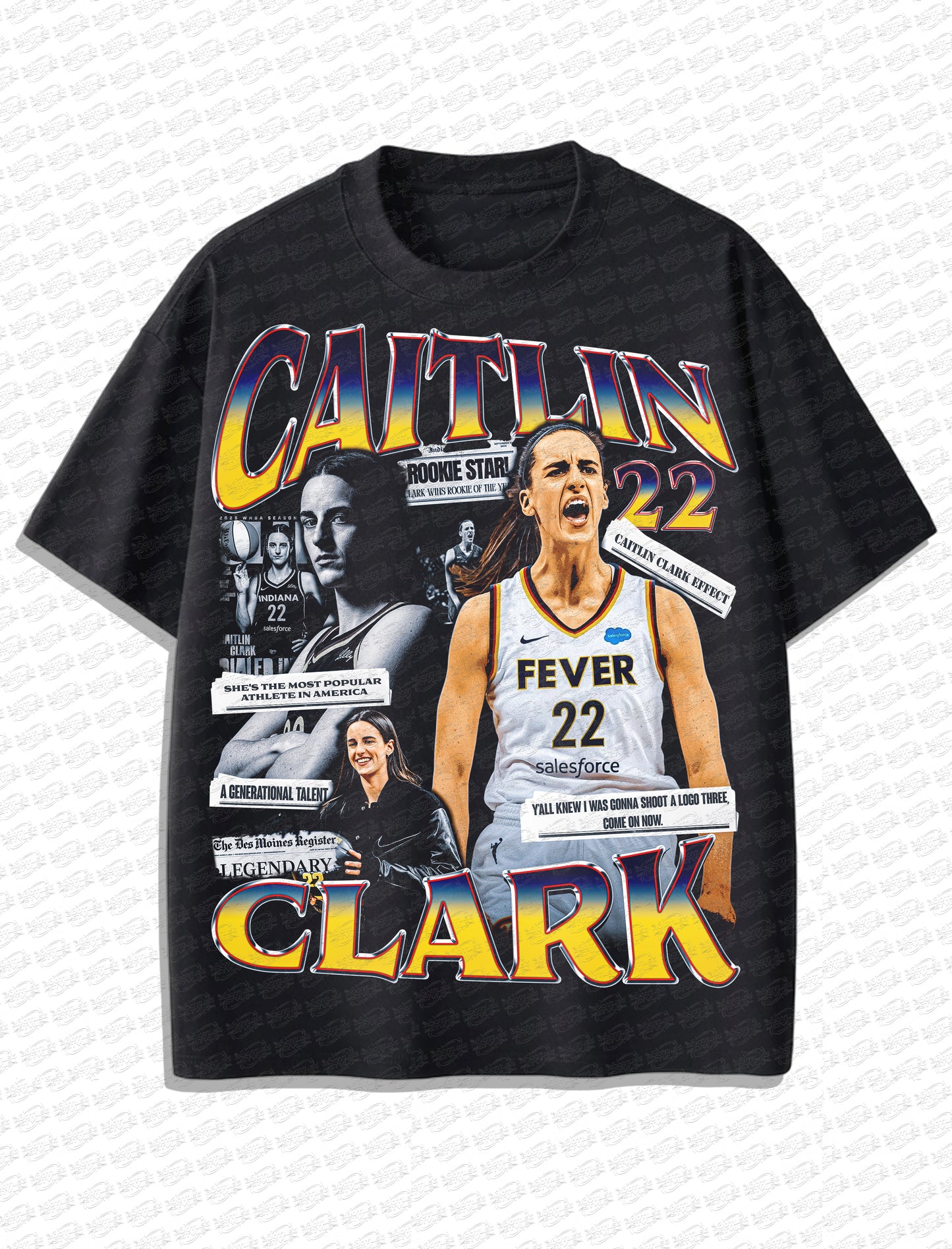 Caitlin Clark “Legend 22” Vintage T-Shirt – Retro Basketball Bootleg Style