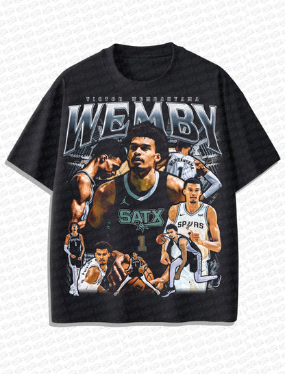 Victor Wembanyama “Alien Era” Vintage T-Shirt – Retro NBA Bootleg Style
