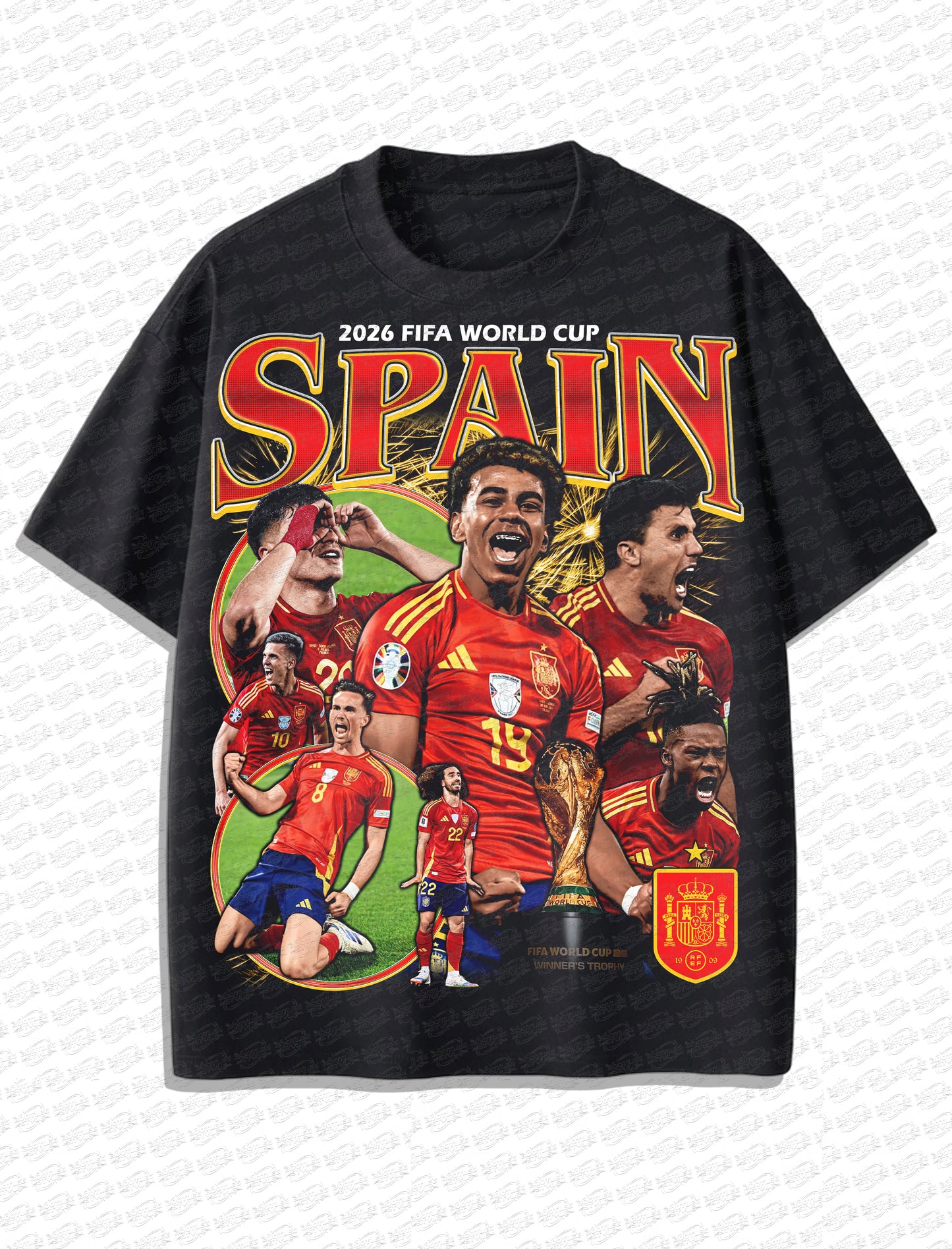 Spain “Road to World Cup Glory” Vintage T-Shirt – Retro Football Bootleg Style