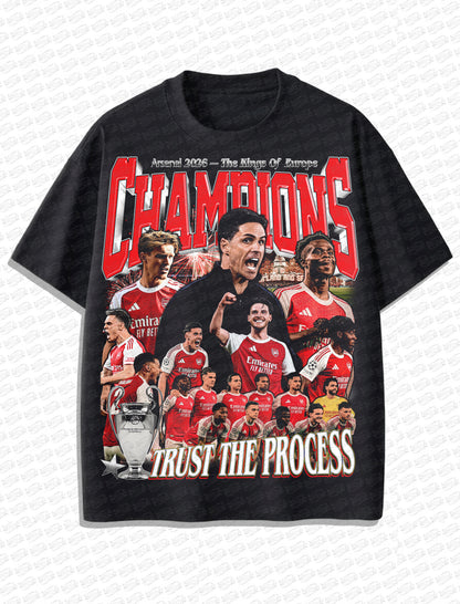 Arsenal “Champions 2026” Vintage T-Shirt – Retro Football Bootleg Style