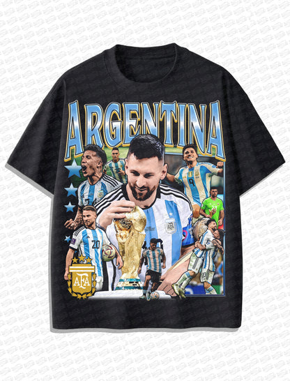 Argentina “Road to World Cup 2026” Vintage T-Shirt – Retro Football Bootleg Style