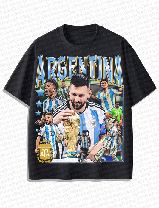 Argentina “Road to World Cup 2026” Vintage T-Shirt – Retro Football Bootleg Style