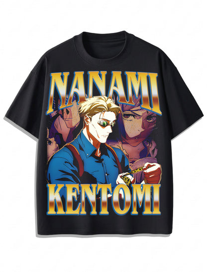 Kento Nanami “Overtime Sorcerer” Vintage T-Shirt – Retro Anime Bootleg Style