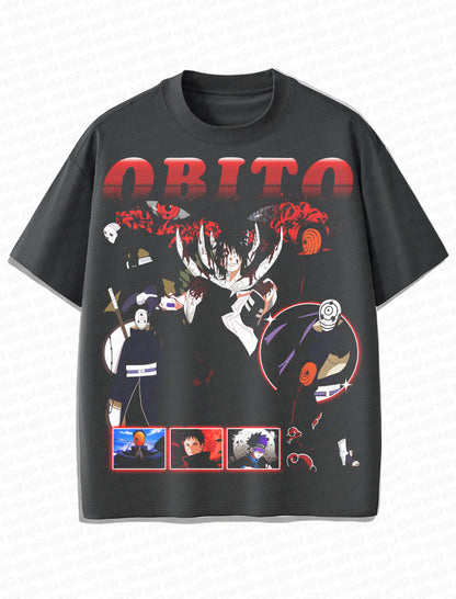 Obito Uchiha Vintage T-Shirt – Retro Anime Bootleg Style