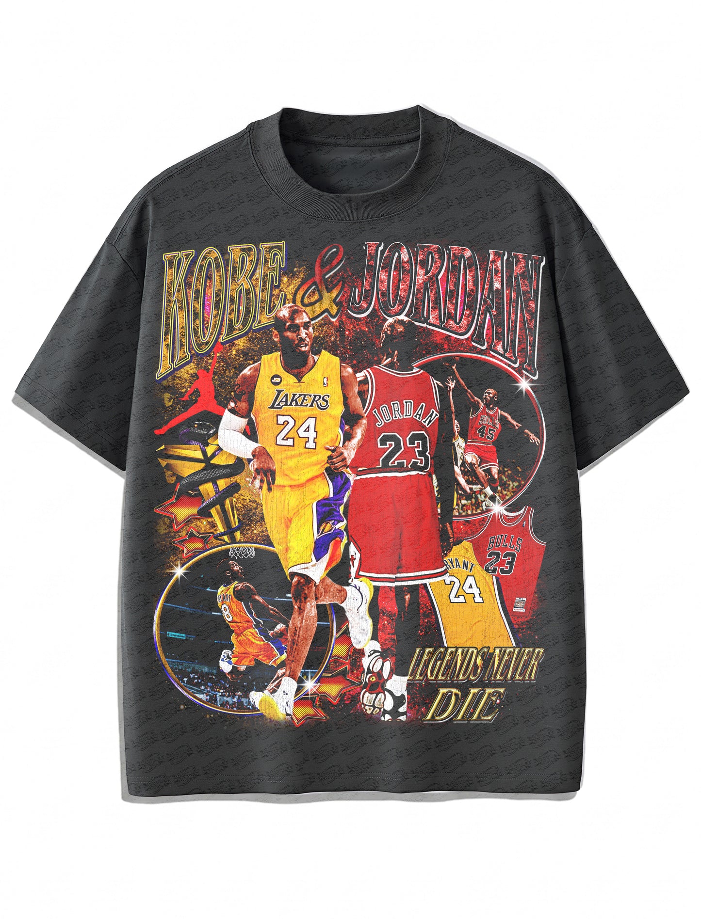Michael Jordan x Kobe Bryant Vintage T-Shirt – Retro NBA Bootleg Style
