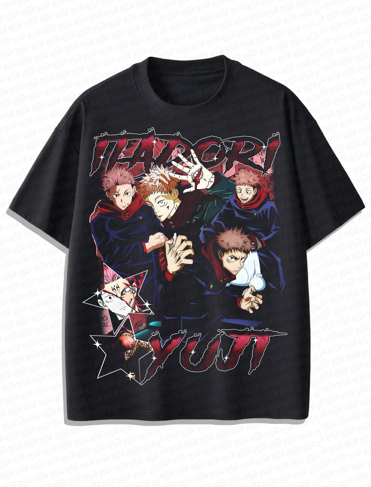Yuji Itadori “Curse Energy” Vintage T-Shirt – Retro Anime Bootleg Style