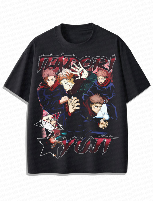 Yuji Itadori “Curse Energy” Vintage T-Shirt – Retro Anime Bootleg Style