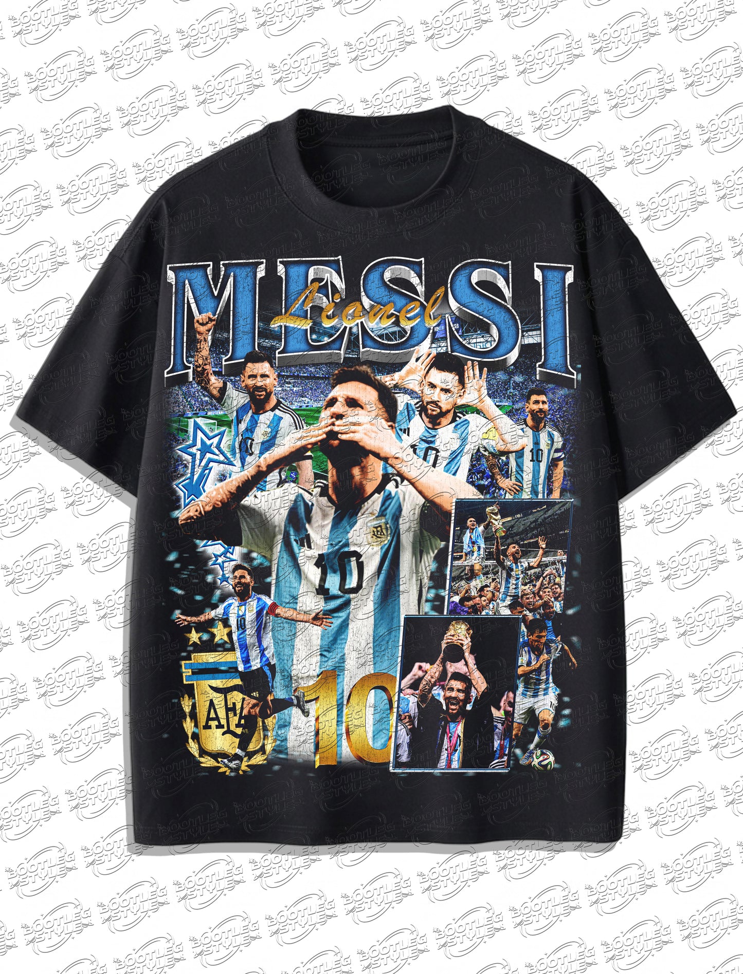 Messi World Cup 2026 Vintage Bootleg T-shirt – Argentina