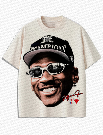 Michael Jordan Big Face Vintage T-Shirt – Retro NBA Bootleg Style