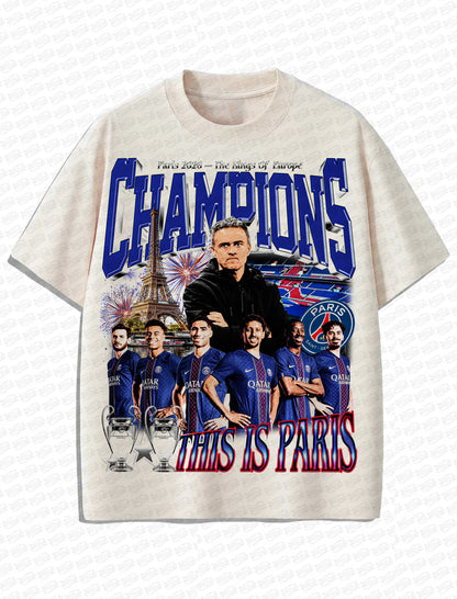Paris Saint-Germain F.C. Champions Vintage T-Shirt – Retro Football Bootleg Style