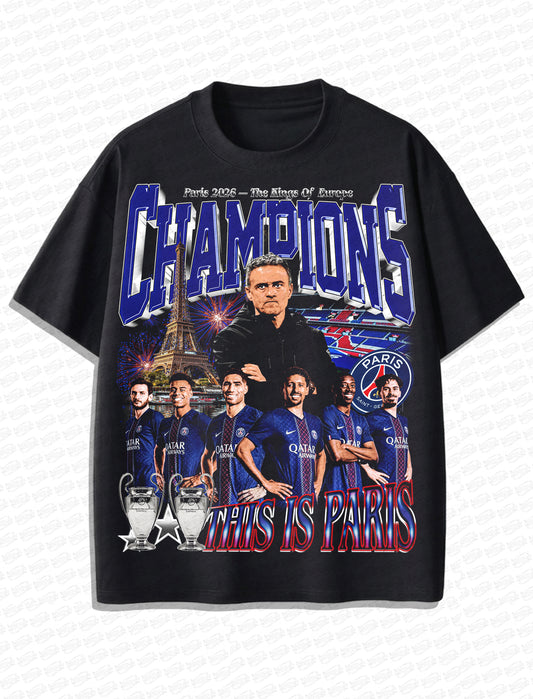 Paris Saint-Germain F.C. Champions Vintage T-Shirt – Retro Football Bootleg Style