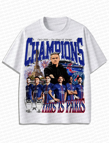 Paris Saint-Germain F.C. Champions Vintage T-Shirt – Retro Football Bootleg Style