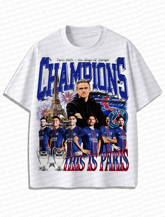 Paris Saint-Germain F.C. Champions Vintage T-Shirt – Retro Football Bootleg Style