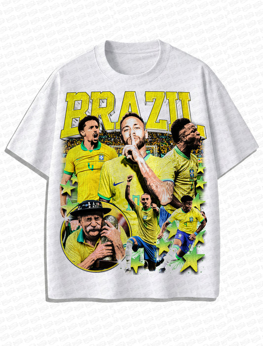 Brazil World Cup 2026 Vintage T-Shirt – Retro Football Bootleg Style