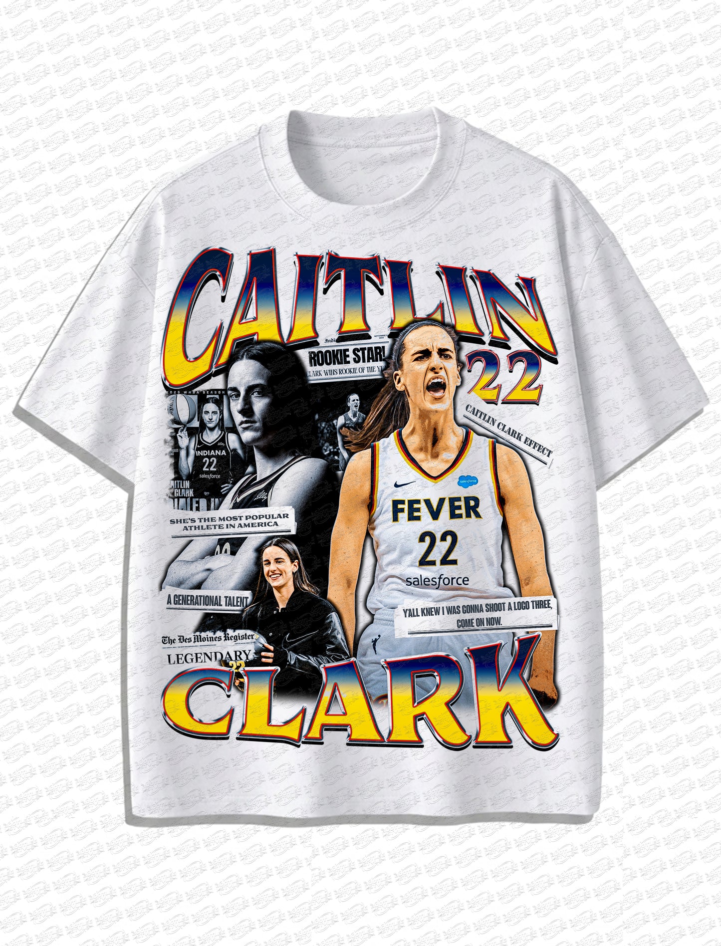 Caitlin Clark “Legend 22” Vintage T-Shirt – Retro Basketball Bootleg Style