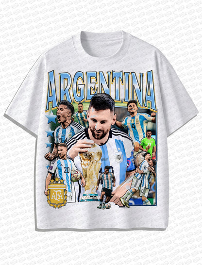 Argentina “Road to World Cup 2026” Vintage T-Shirt – Retro Football Bootleg Style