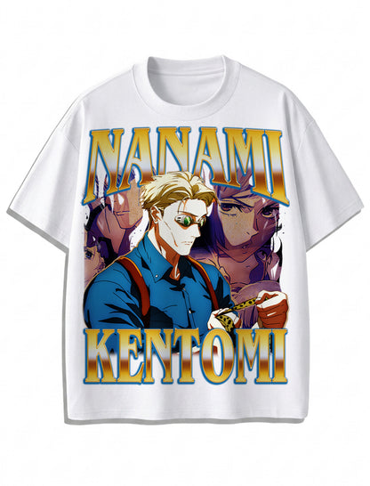 Kento Nanami “Overtime Sorcerer” Vintage T-Shirt – Retro Anime Bootleg Style
